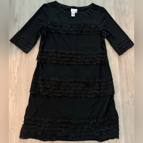 Donna Morgan Dresses | Nordstrom's Donna Morgan Black And Metallic Gold Shift Dress, Size 16 | Color: Black/Gold | Size: 16 | Teacher_Mommy's Closet